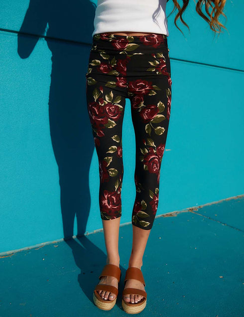 SA Exclusive Love Me Some Floral Capri Pocket Leggings