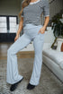 SA Exclusive Light Gray Pocket Flare Leggings