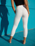 SA Exclusive White Solid Capri Leggings