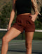 SA Exclusive Brown Solid Harem Shorts