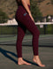 SA Exclusive Burgundy Pocket Solid Leggings