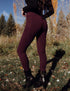 SA Exclusive Burgundy Pocket Solid Leggings