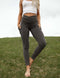 SA Charcoal Cross Waistband Pocket Leggings