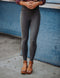 SA Exclusive Charcoal Solid Leggings