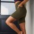 SA Exclusive Dark Olive Solid Biker Shorts