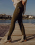 SA Exclusive Dark Olive Pocket Solid Leggings