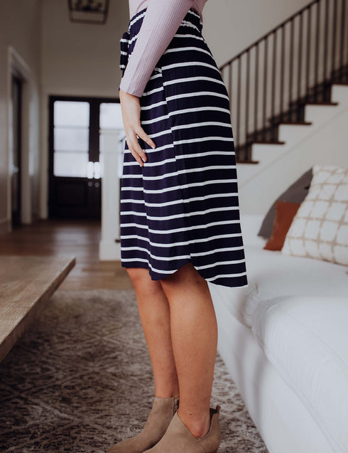 Don't Waste a Moment Stripe Skirt