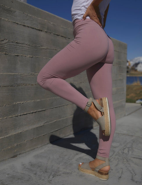 SA Exclusive Dusty Rose Solid Leggings