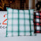 Green & White Plaid Pillow Cover