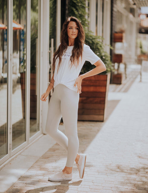 SA Exclusive Light Gray Solid Leggings