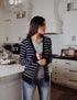 Let's Get Started Stripe Cardigan