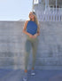 SA Exclusive Light Olive Pocket Solid Leggings