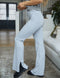 SA Exclusive Light Gray Pocket Flare Leggings