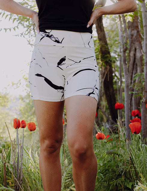 SA Exclusive Marble Yoga Shorts