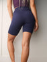 SA Exclusive Navy Solid Biker Shorts