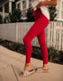 SA Exclusive Red Solid Leggings