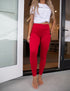 SA Exclusive Red Pocket Solid Leggings