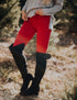 SA Exclusive Red Solid Leggings