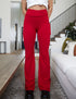 SA Red Cross Waistband Pocket Flare Leggings