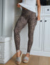 SA Sassy Tan Leopard Cross Waistband Pocket Leggings