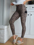 SA Sassy Tan Leopard Cross Waistband Pocket Leggings