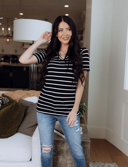 Share Your Thoughts Stripe Top