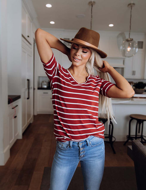 Share Your Thoughts Stripe Top