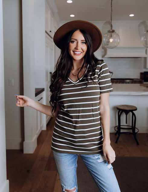 Share Your Thoughts Stripe Top