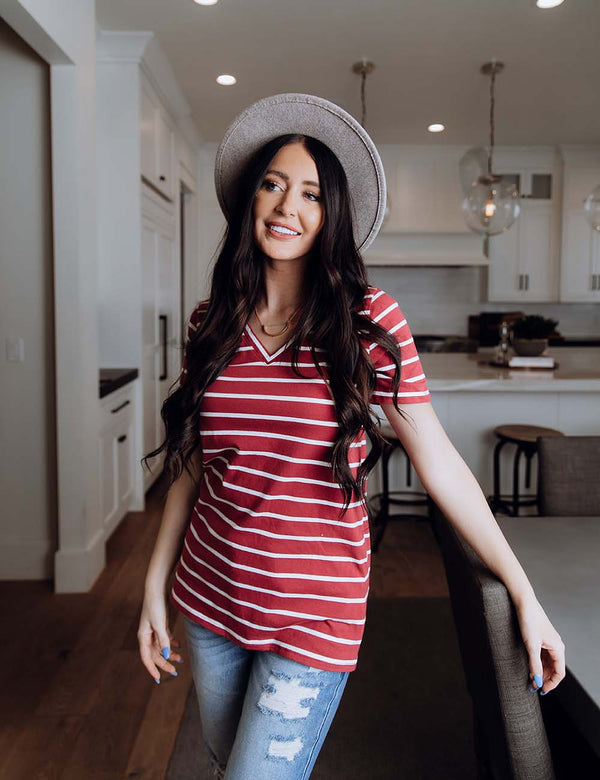 Share Your Thoughts Stripe Top