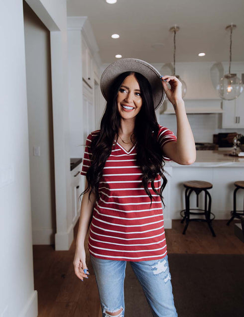 Share Your Thoughts Stripe Top