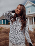 Double Hooded Snow Leopard Sweatshirt