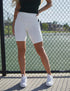 SA Exclusive White Solid Biker Shorts