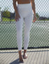 SA Exclusive White Solid Leggings